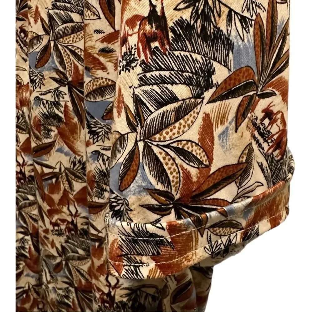 Daniel Cremieux Short Sleeve Button Up Shirt Multi-Color Floral XL